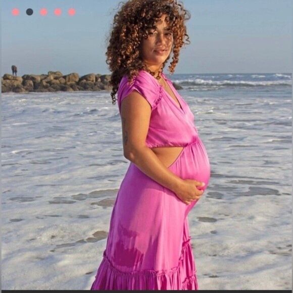 Rare! Hatch Collection Esme Cut Out Dress Purple Size L NWT - Picture 2 of 6